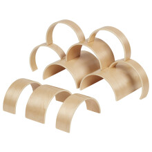 ECR4Kids Holz-Tunnel und -Bögen, Blockspiel, Natur, 10-teilig