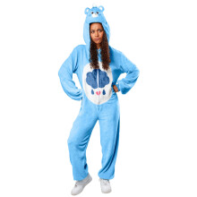 Rubies Care Bears: Grumpy Bear Comfywear Hooded Jumpsuit for Adults, Unisex Medium