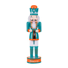 FOCO NFL Miami Dolphins Team Logo 14" Holiday NutcrackerTeam Logo 14" Holiday Nutcracker, Version 2, One Size
