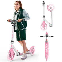 Trottinette WAYPLUS pour 6 ans et plus, enfants, adolescents et adultes. Charge max 240 LBS, pliable, légère, grandes roues 8IN