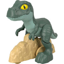 Fisher-Price Imaginext Jurassic World Dinosaur, Tyrannosaurus Rex Push-Toy with Rolling Wheels & Wiggling Motion, 5.5-inch Tall T. rex