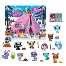 Littlest Pet Shop - Gezellig Kampvuur Speelset - Serie 4 - Gen 7 Authentiek LPS Bobble Head Speelgoed