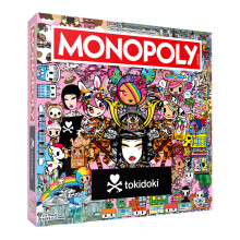 MONOPOLY: tokidoki Board Game, Buy, Sell & Trade Characters like Donutella, Mozzarella, & Stellina, Includes 6 Collectible Mover Tokens - Cactus Dog,