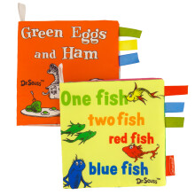 Infantino Dr. Seuss Zachte Activiteitenboeken, Eén Vis Twee Vis Rood Vis Blauwe Vis & Groene Eieren en Ham