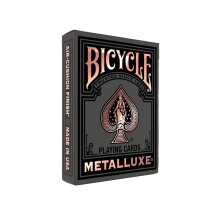 Bicycle Black und Rose Gold Metalluxe Spielkarten - Premium Foil Deck, klassisches Pokerformat, sammelwürdiges Luxusdesign