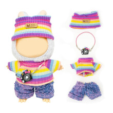 Vêtements pour poupées Lububu 17 cm (sans poupée) avec accessoires, ensemble de tenue stylé violet