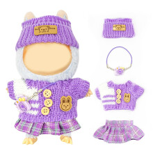 Kleding voor Lububu 17cm Poppen (Zonder Pop) met Accessoires Set voor Stijlvolle Kleding