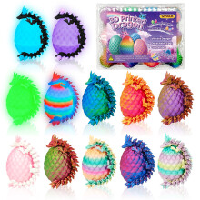 CHolic 18-teiliges 3D Dinosaurier Set mit Ei, niedliche bewegliche Figuren Fidget Toys für Partys