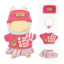 Kleding voor Lububu 17cm Poppen (Geen Pop) voor Lububu Pop Outfits met Accessoires Set