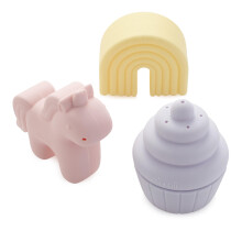 Ali+Oli Squirt Silicone Bad Speelgoed (3-delig) Eenhoorn Set | BPA-vrij, Eenvoudig schoon te maken