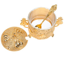 1Set Decoratieve Suikerbak Goud Ijzer Voor Kruid En Zout Bewaring