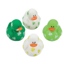 Mini St. Patrick's Day Klavertjevier Rubber Enten