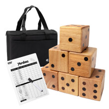 GSE Games & Sports Expert 3.5-Inch Premium Ek-Stor Tärningsset med Väska och Yardzee & Farkle Poängkort