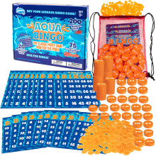 Aqua Pool Bingo Tauchspiel für Erwachsene & Kinder - Schwimmen & Rufen 75 versunkene Zahlen