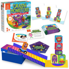 Peaceable Kingdom Crash Monsters Toddler Game - Learning Toys for 2 Year Olds and up, Preschool Games, Toddler Board Games - Develops Fine Motor Skill