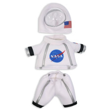 DolliBu Astronaut Dress Up Set for Teddy Bear Plush Toy - Astronaut Stuffed Animal Costume Outfit with Jacket, Helmet, and Pants, Create Cute NASA Spa
