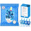 Dreidels en Bois Peints à la Main Pastel Bleu & Blanc, 100-Pack Jeu de Hanoukka 1