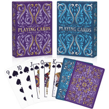 Spielkarten, 2er Set Standard Spielkarten für Erwachsene, Premium Pokerkarten, für Blackjack, Skat, Canasta, Familie