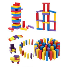 Regenbogen Kipp-Turm Holz Stapelspiel - Naturholzspiel für Familien, Montessori-inspiriert, Classic Stapel-Challenge