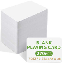 REGUICORP 270PCS Blank Spielkarten, 2.5" x 3.5" Druckbare Karten, Weiße Karten zum Beschreiben