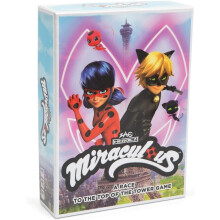 Miraculous Race to The Top of The Tower - Action Board Game for Kids, Teens, Families & Friends - Ladybug, Cat Noir, Rena Rouge - Christmas White Elep