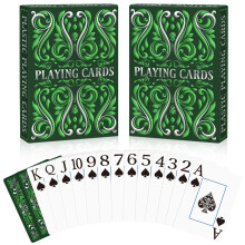 Wkchxd Spielkarten, wasserdichte Kunststoffspielkarten, 2er Pack große Spielkarten für Senioren, Premium Pokerkarten Set