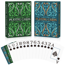 Spielkarten, wasserdichte Kunststoffspielkarten, 2er Set, große Schrift für Senioren, Premium Pokerkarten für den Strand