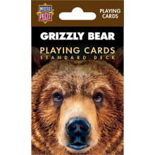 Jeu de Cartes Grizzly Bear de Masterpieces - Deck Standard de 54 Cartes, Cartes Visage & Jokers Unique, Style Rétro