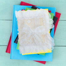 White Lace Book Protector Soft Fabric Sleeve for Planners