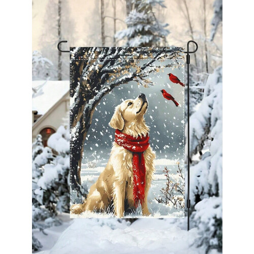 Christmas Winter Garden Flag 12x18in Polyester Multicolor 1