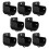 8Pcs Black Metal Rod Support Brackets for Window Drapery and Closet 7