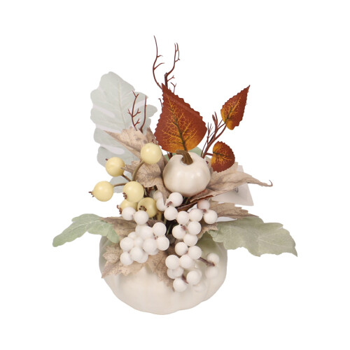 Artificial Pumpkin & Maple Leaf Table Decor 1