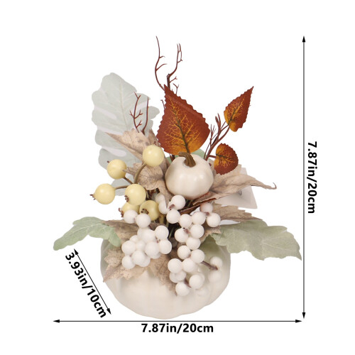 Artificial Pumpkin & Maple Leaf Table Decor 2