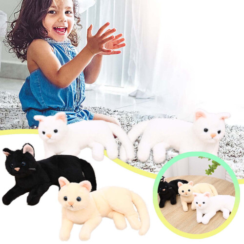 Peluche Chat Réaliste 28 cm pour Enfants 3+ 1