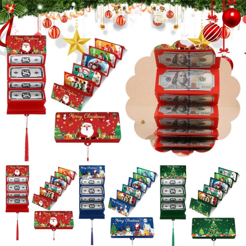 Weihnachtsgeldumschlag mit 10 Fächern – Rot, Blau, Grün 1