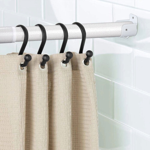 8Pcs Iron Curtain Rod Bracket Set White Wall Mount Rod Support 2