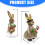 Easter Rabbit Figurine Decoration Handmade Natural Grass-33cm 4