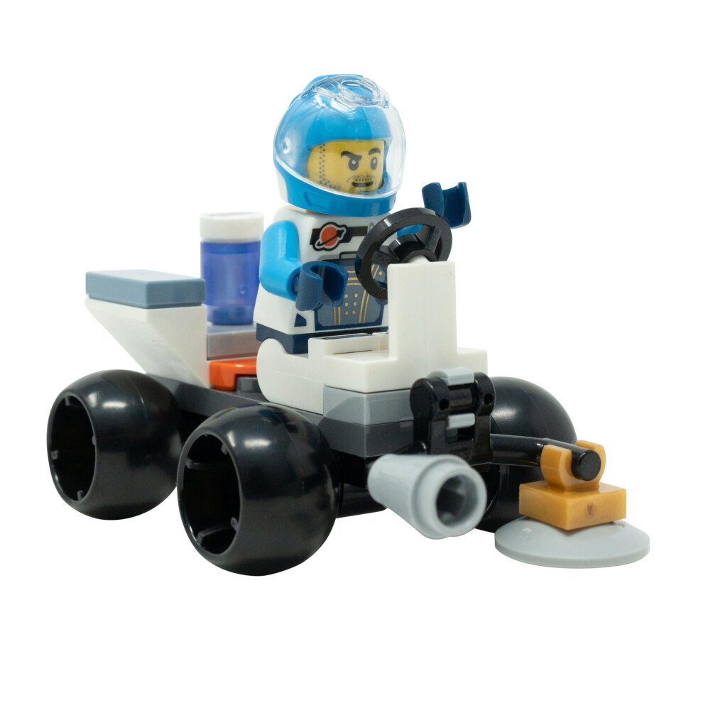 Lego City: Space Astronaut Minifigure With Moon Rover