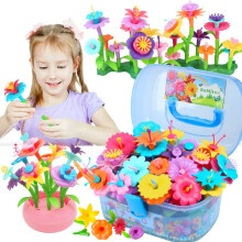 BEMITON Ensemble de Jouets de Construction de Fleurs pour Filles, Cadeaux d'Anniversaire pour Enfants de 3 Ă 7 Ans