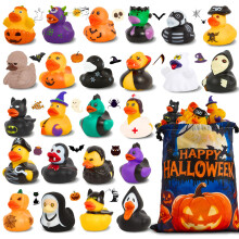24 Stuks Rubber Eendjes Jeep Eendjes met Tas - 2" Halloween Assortiment voor Jeep Duck Halloween Cruise