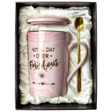 Doublewhale Birthday Gifts for Women Not A Day Over Fabulous Mug Funny Gifts Ideas for Her, BFF, Best Friends, Coworkers, Wife, Mom, Daughter, Sister,
