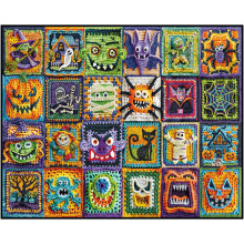 White Mountain Halloween Crochet Halloween Puzzles 1000 Pieces Jigsaw Puzzle for Fall and Autumn
