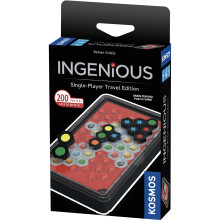 Ingenious: Single-Player Travel Edition, Kosmos, Fast-Paced, Addictive, and Easy-to-Learn, Convenient Self Contained Carrying Case, Solo Geometric Puz