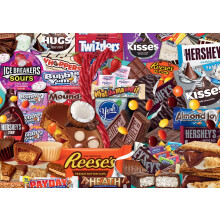 Buffalo Games - Hershey - Deluxe Collage - Stort Jigsaw Puzzle för Vuxna - Utmanande för Spelkvällar