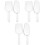 6Pcs Kitchen Plastic Scoops White Food-Grade Ice and Flour 2