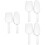 6Pcs Kitchen Plastic Scoops White Food-Grade Ice and Flour 5
