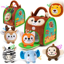 Jouets Montessori pour Bébé 6-12 Mois Animaux Sensibles Éducatifs Amis de la Jungle