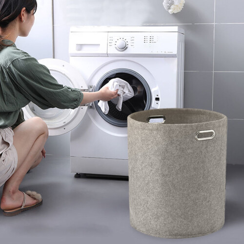 Grote polyester wasmand met handvatten 1