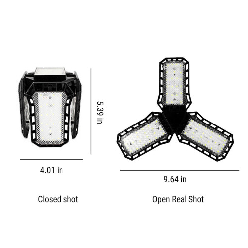 Verstelbare LED-garagelamp met E27-fitting 1