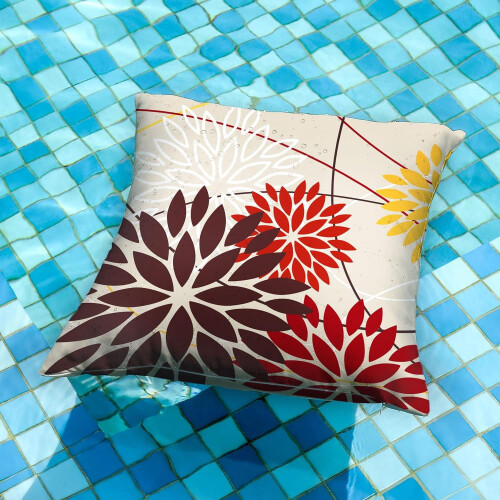 Fodere per cuscini da esterno rosso-marrone 20x20 pollici (set da 2) 1